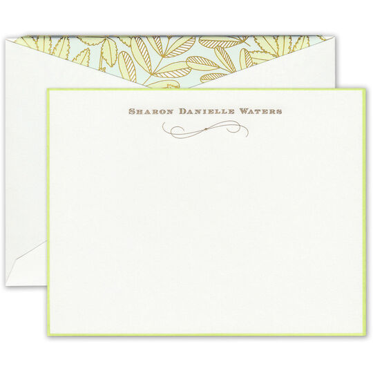 Savannah Engraved Bordered Correspondence Card